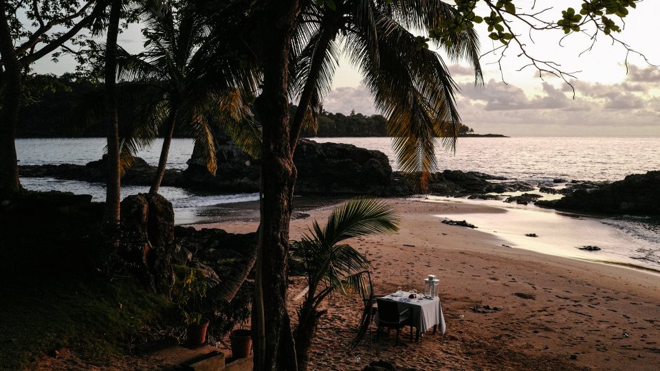Travel To Principe Africa Dinner On The Beach