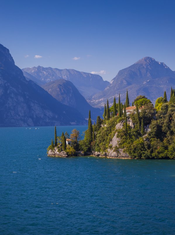 Lake Garda View Of Malcesine Western Shore