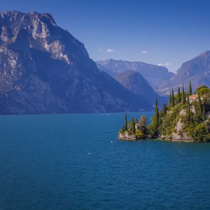 Lake Garda View Of Malcesine Western Shore
