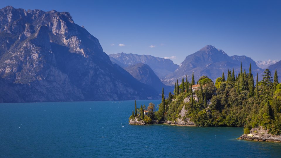 Lake Garda View Of Malcesine Western Shore