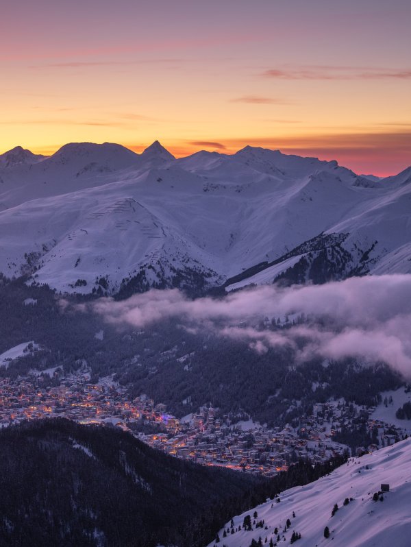 Davos Klosters Schweiz Sunset