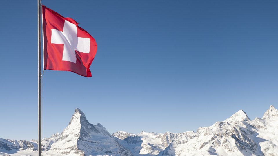 Schweizer Flagge Matterhon Zermatt