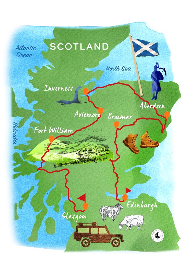 Scotland road trip family friendly itinerary