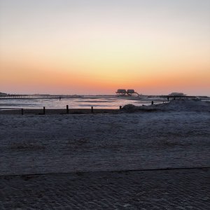 St peter ording holiday with kids sunset