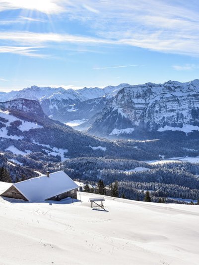 Bregenzerwald Winter Blick Vom Baumgarten