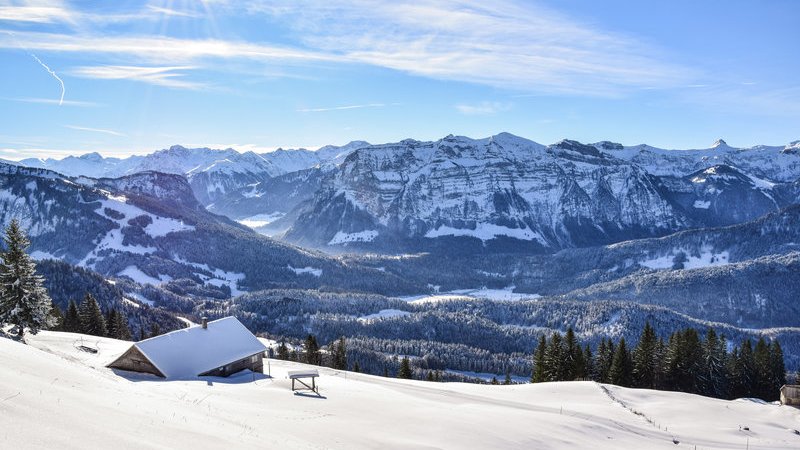 Bregenzerwald Winter Blick Vom Baumgarten