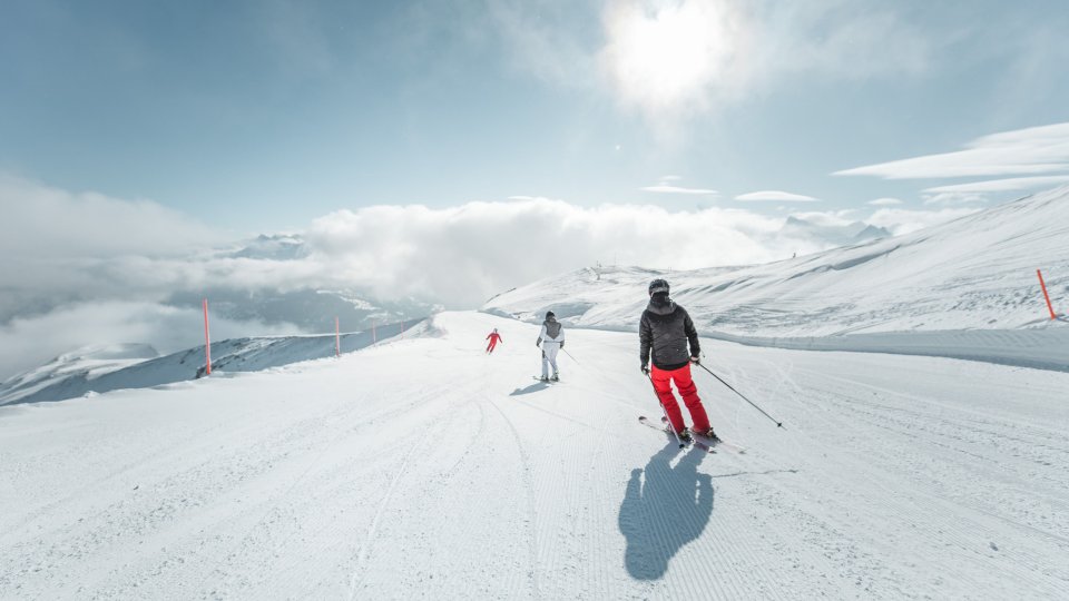 Family holiday serfaus fiss winter slope